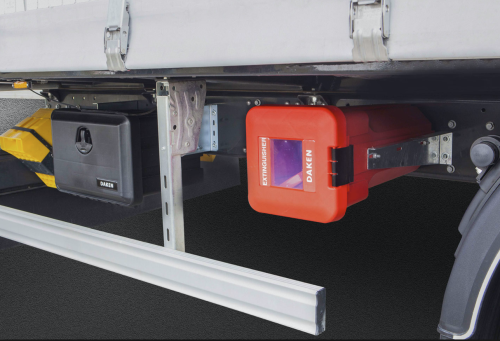 Gloria / Daken / Sliden LKW Feuerlöscherkasten Schutzbox inkl. 6 kg Feuerlöscher inkl. Halterung